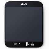 Vitafit 15kg Digitale Küchenwaage, Multifunktions-Lebensmittelwaage, Digitalwaage Briefwaage mit LED-Display, Gehärtetes Glas Gewicht Gramm 1 g Richtigkeit,Schw