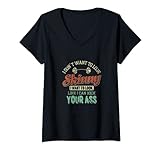 Damen I Don't Want To Look Skinny | Lustiges Gym Muscle Workout Zitat T-Shirt mit V-Ausschnitt