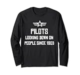 Pilot Pilotenalphabet T-Shirt Flugzeuge Vintage Geschenk Langarmshirt