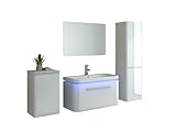 Jet-Line | Badset | Badmöbel | Badmoebel | Badausstattung | Staad | weiß | mit LED| 90 x 45 x 51,5
