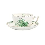 TCDHICY Kaffeetasse Hochwertige Kaffeetassen, exquisites Nachmittagstee-Set mit Tassen und Untertassen mit Goldrand, europäisches Retro-Keramik-Britisches Nachmittagstee-Set Frühstück