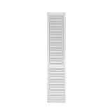 Lamellentüren weiß seidenmatt mit offenen Lamellen Kiefernholz 2013 x 394 x 21 mm für Regale, Schränke, Möbel - EINBAUFERTIG grundiert & lackiert