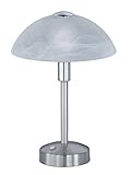Trio Leuchten Donna 525790107 LED Tischleuchte, Glas alabasterfarbig weiß, Metall, 4 Watt, Nickel Matt, 4x fach T