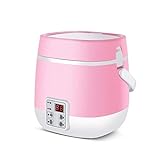 FENXIXI Multifunktions-Elektroherd, Skillet Wok Elektro Hot Pot for Koch Reis gebratene Nudeln Eintopf-Suppe Gedämpfter Fisch gekochtes Ei (Color : Pink)