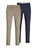 JACK & JONES Male Chino Hose 2er-Pack Slim Fit Chino H