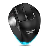 zelotes Trackball Maus,4800DPI 8 Tasten Kabellose Bluetooth Maus,Daumenbedienung,Wiederaufladbar Ergonomische Maus,Maus Kabellos Funkmaus für Laptop,PC,Tab