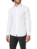 Seidensticker Herren Business Bügelfreies Hemd mit sehr schmalem Schnitt-X-Slim Fit-Langarm-Kent-Kragen, Weiß (Weiß 01), 38