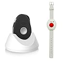 AMG Sicherheitstechnik Kombi-Notrufsystem mit SIM Karte für Zuhause und unterwegs | Anruf und GPS Position, Fallsensor, spritzwassergeschützt, Pflegeruf-Set, Senioren Funk Alarm | mit L