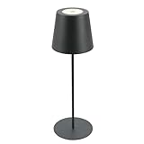 BRILONER - LED Tischlampe kabellos mit Touch, dimmbar in Stufen, höhenverstellbar, Nachttischlampe, Leselampe, Campinglampe, Tischleuchte, Akku Lampe, Outdoor Lampe, 36x10,5 cm,