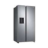 Samsung RS6GA884CSL/EG Side-by-Side Kühlschrank, 178 cm, 635 ℓ, WiFi-Steuerung, 35 dB(A) Geräuschlevel, Wasser- und Eisspender, Metal Cooling, Frischwasseranschluss, Edelstahl Look