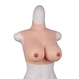 ZSQBQ Silikon-Brustplatte gefüllt mit elastischer Baumwolle Fake Boobs für Crossdresser Transgender Brustplatte BH-Pads Enhancers