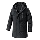 Generisch Winterjacke mit Futter Hooded Parka Sweatjacke Herren Gefüttert Wasserdichte Outdoorjacke Herren Herren Daunenjacke Leicht Skijacke Herren S S/M/L/Xl/Xxl/3X