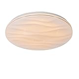 QAZQA - Modern Smart Deckenleuchte | Deckenlampe | Lampe | Leuchte weiß 48 cm inkl. LED und Dimmer - Damla Dimmer | Dimmbar | Wohnzimmer | Schlafzimmer | Küche - Kunststoff Rund - | LED