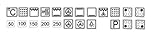 Generisch EIN Set mit 23 Stück Herd Aufkleber - Schwarze Symbole auf Transparenten Hintergrund (R59/3) (14 x 14 mm)