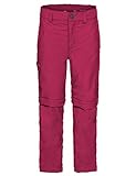 VAUDE Kinder Hose Kids Detective Zip-Off Pants II, Abzippbare Kinderhose mit UV-Schutz, crimson red, 158/164, 050589771640
