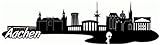 Samunshi® Aachen Skyline Aufkleber Sticker Autoaufkleber City Gedruckt - 15x4,1cm schwarz