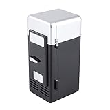 Gaeirt Mini-USB-Kühlschrank, Tragbarer Mini-Kühlschrank Kühler und Wärmer Abnehmbarer Kühlschrank Kompakter Persönlicher Getränkekühlschrank für Auto, Büro oder Zuhause(Schwarz)