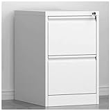 Aktenschrank aus Metall mit abschließbarer Schublade, Industrie-Design, für Zuhause, Büro, Garage oder Werkzeugaufbewahrung, strapazierfähig, weiß, 46 x 62 x 73