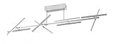 WOFI Deckenleuchte, 8-flammig Montreal 8 x LED / 3, 8 W, 9 x 20, 5 x 106, 5 cm, 3000 k, 240 lm, Energieeffizenzklasse A, nickel matt/chrom 9394.08.54.0000