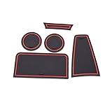 Generic KFZ Rutsch Matte Für L&ada K&Alina Anti-Rutsch-Matte Anti-Rutsch-Gate Slot Cup Pad Tür Innendekoration Auto-Styling (Farbe : Rot)