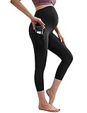 Damen High Waist Leggings Yoga Hose Fitnesshose mit Taschen MC53-1_M
