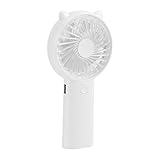 Riuulity Handventilator, Mini-Taschenventilator, Tragbarer Desktop-Lüfter mit Stummschaltung, Wiederaufladbar über USB für das Heimbüro (WHITE)