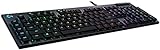 Logitech G 915 Lightspeed Kabellose, mechanische Gaming-Tastatur mit flachen GL-Tactile-Tasten, Lightsync RGB-Technologie, ultradünnes Design, über 30 Stunden Akkulaufzeit, QWERTY UK-Layout, Schwarz