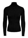 ONLY Damen ONLKAROL L/S ROLLNECKPULLOVER KNT NOOS Pullover, Schwarz (Black Black), Small (Herstellergröße: S)