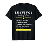 T-Shirt mit Zitat 'Surviving Definition Beating Cancer' T-Shirt