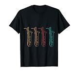 Herren Lustiges Saxophon-Spieler, für Männer und Frauen, Musik, Jazz, Messing T-Shirt