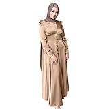 VESNIBA Muslimisches Einteiliges Gebetskleid für Damen Abaya Kleid Islamischer Naher Osten Dubai Türkei Maxi Abaya Kaftan mit Hijab Kleid in voller Länge