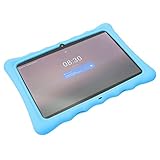 KUIDAMOS Tablet-PC, Tablet-PC für Kinder, Quad-Core-Prozessor, IPS, 10,1-Zoll-Bildschirm, vorinstalliert mit Silikonhülle für Studio (EU-Stecker)