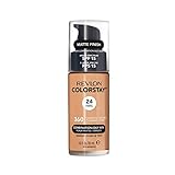 Revlon Colorstay Liquid Foundation Makeup für Kombination/Fettige Haut LSF 15, Longwear Medium-Full Coverage mit mattem Finish, Golden Caramel (360), 30 ml
