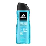 adidas 3in1 Ice Dive Duschgel für ihn, mit aquatisch-frischem Duft, 400 ml