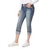 WallFlower Damen Luscious Curvy 59,7 cm Crop Mid-Rise Bling Insta Stretch Juniors (Standard und Plus) Jeans, Galaxy, 47