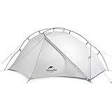 Naturehike VIK Zelt Ultraleichtzelt 3-Jahreszeiten-Rucksackzelt mit Zeltboden 20D für Camping Wanderungen (Weiß 1 Person)