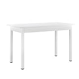 [en.casa] Moderner Esstisch Weiß 120x60cm 4 Personen Tisch Esszimmertisch Küchentisch