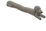 CasaJame Zugluftstopper Türstopper Hund 90cm Windstopper Tür Fenster Deko grau