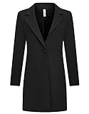 Zarlena Damen Mantel klassischer Female Trenchcoat Made in Italy Schwarz L