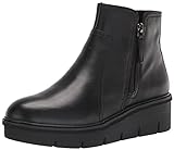 Clarks Women's Airabell Zip Ankle Boot, Waterproof Black Leather, 8 Narrow