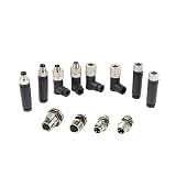 SHENGJIELIU Luftfahrtstecker der M8-Serie, Buchsenstecker, Steckerbuchse, 3/4/5/6/8-polig, wasserdichte Sensoranschlüsse, gerade/rechtwinklig/Flansch(M8 Straight Female,20 PCS_3P)