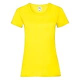 Fruit of the Loom - Lady-Fit T-Shirt 'Valueweight T' / Yellow, M