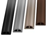 Doppeleinfassleiste Jersey | Übergangsprofil | Abdeckleiste für Parkett, Laminat, PVC, Kork | Selbstklebende Rückseite | 3 Farben (braun)