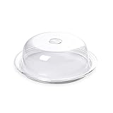 OMADA Design, Kuchenform, Kuchenhalter mit Tablett 25 cm, aus unzerbrechlichem Kunststoff, spülmaschinenfest, Globe Line, transparent