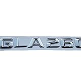 CEVIZ Chrom 3D ABS Kunststoff Kofferraum hinten Buchstaben Abzeichen Emblem Aufkleber Aufkleber passend for Mercedes Benz GLA Klasse GLA260