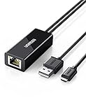 UGREEN Ethernet Adapter für Chromecast und TV Stick Micro USB auf RJ45 LAN Netzwerkadapter mit USB 2.0 Netzkabel für Stromversorgung