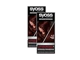 Syoss Color Coloration 4_2 Mahagoni Stufe 3 (2 x 115 ml), permanente Haarfarbe für bis zu 10 Wochen Farbintensität und 70% weniger Haarbruch*