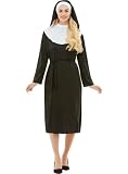 Funidelia | Nonne Kostüm für Damen Größe 3XL Religion, Nun, Sister Act, Berufe - Farben: Schwarz, Zubehör für Kostüm - Lustige Kostüme für Deine Party