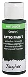 Rayher 38610446 Patio Paint, schwarzwald, Flasche 59 ml, wetterfeste Acrylfarbe für Den Außenbereich, lichtecht, Farbe für Innen und außen, Outdoor-Farbe