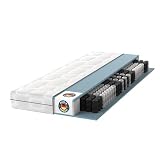 BMM Matratze 140x200 cm Ortho Medic Taschenfederkernmatratze Härtegrad H3/Öko-Tex Zertifiziert/ergonomische 7 Zonen Matratze Höhe 21 cm/Matratzen produziert in D